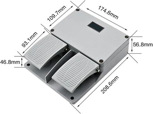 YDT-16 Double Foot Switch Silver Copper Contact Reset Latching Aluminum AC380V DC220V Foot Pedal Switches 10A(Reset Copper ct) in Saudi Arabia