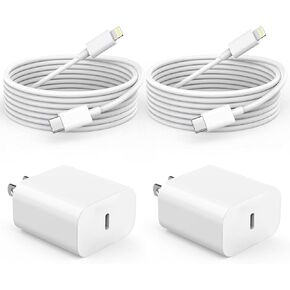 أنا الهاتف 14 13 12 شاحن الشحن السريع 20W PD شاحن الجدار USB C مع 6 قدم شحن USB C إلى Lightning Cable متوافق مع iPhone 14/13/11/11 in Saudi Arabia