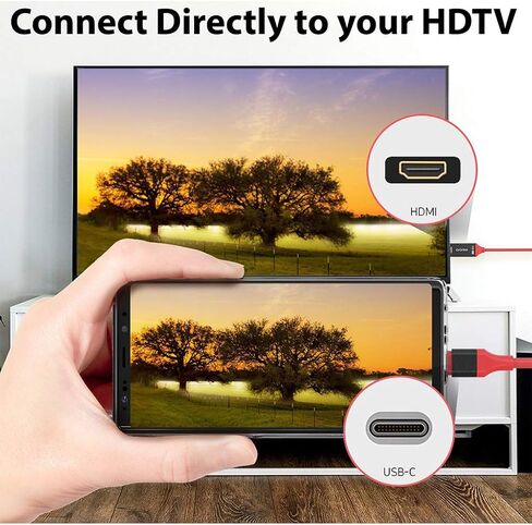 كابل USB-C HDMI 4K HDMI متوافق مع Google Pixel 9/8/7/6/5/PRO/XL/FOLY in Kuwait