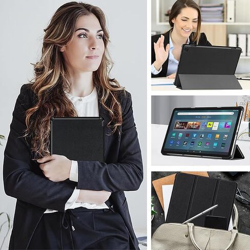 Amazon Fire Max 11 Tablet Case ، (الجيل الثالث عشر ، 2023 إصدارًا) ، غطاء حامل قابل للطي نحيف للنيران 11 ماكس مع النوم التلقائي/الاستيقاظ ، (غير متوافق مع جهاز iPad Samsung 11 Intablet) .black in Kuwait