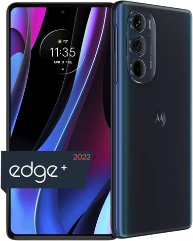 Motorola Edge + | 2022 | 4800mAh بطارية | Boost Mobile | صنع لنا 8/512GB | كاميرا 50 ميجابكسل | كوزموس الأزرق (متجدد) in Saudi Arabia