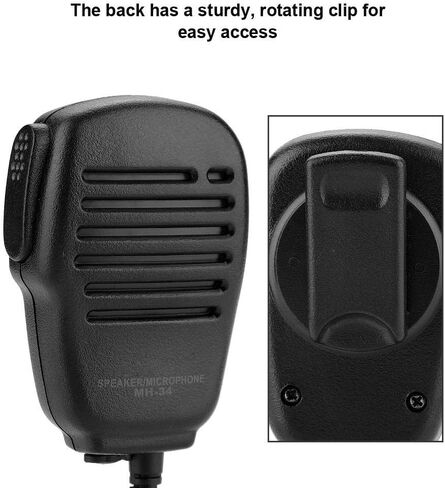 Walkie Talkie Speaker Microphone, 3.5mm Headphone Jack Handheld Shoulder 2 Way Radio External Speaker Mic with PTT for YAESU/Vertex in Saudi Arabia