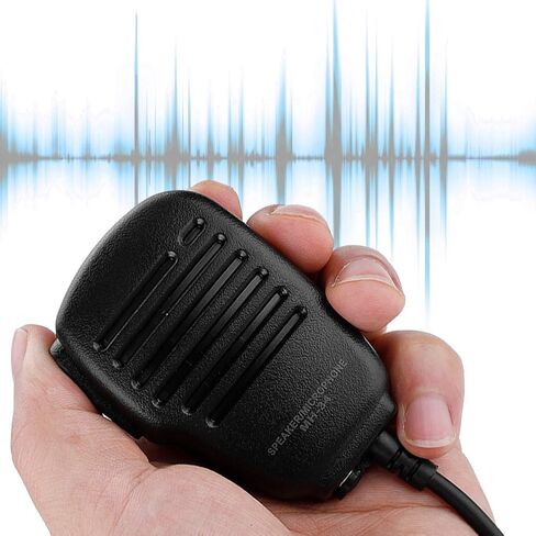 Walkie Talkie Speaker Microphone, 3.5mm Headphone Jack Handheld Shoulder 2 Way Radio External Speaker Mic with PTT for YAESU/Vertex in Saudi Arabia