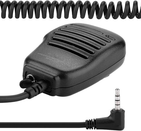 Walkie Talkie Speaker Microphone, 3.5mm Headphone Jack Handheld Shoulder 2 Way Radio External Speaker Mic with PTT for YAESU/Vertex in Saudi Arabia