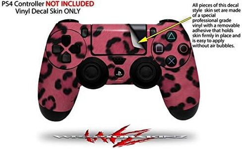 Vinyl Decal Skin Compatible with Sony PS4 Controller PlayStation 4 Original Slim and Pro Leopard Skin Pink (Controller NOT Included) in Saudi Arabia