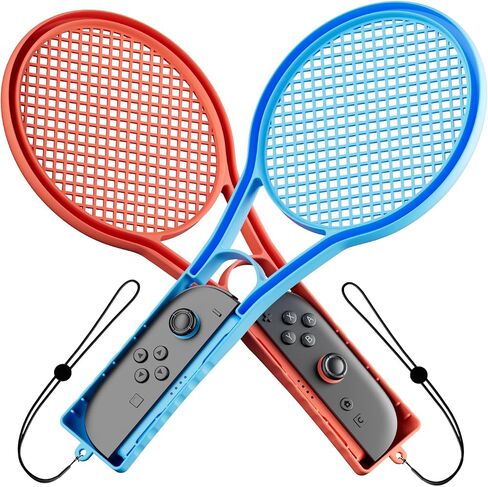 Weotoo Tennis مضرب متوافق مع Nintendo Switch 2 (2025) Controller Joycon ، Handle Grip Holder لـ Mario Tennis Aces أو Tennis Sports ، إكسسوارات اللعبة الأزرق/البرتقالي in Saudi Arabia