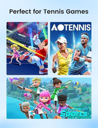 Weotoo Tennis مضرب متوافق مع Nintendo Switch 2 (2025) Controller Joycon ، Handle Grip Holder لـ Mario Tennis Aces أو Tennis Sports ، إكسسوارات اللعبة الأزرق/البرتقالي in Saudi Arabia