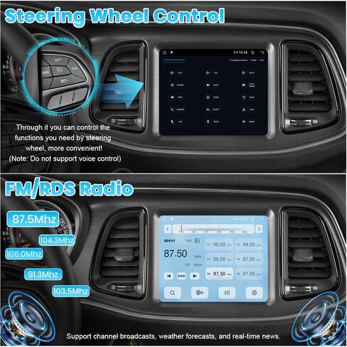 Awesafe 8.4inch Car Stereo Radio for Dodge Challenger Charger 2015 2015 2017 2018 2019 ، Android 13 Screen Car Radio Absolving wirod Wirroid Auto Bluetooth WiFi GPS in Kuwait