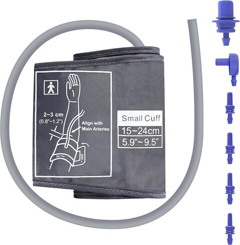 سوار ضغط الدم XL للأذرع الكبيرة، محيط 9-20.5 بوصة، متوافق مع شاشات Omron BP، بديل للأساور الكبيرة للبالغين وXXL للحجم الكبير جدًا - 5 موصلات in Kuwait