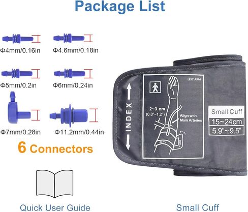 سوار ضغط الدم XL للأذرع الكبيرة، محيط 9-20.5 بوصة، متوافق مع شاشات Omron BP، بديل للأساور الكبيرة للبالغين وXXL للحجم الكبير جدًا - 5 موصلات in Kuwait