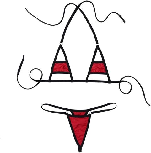 ملابس سباحة بيكيني برازيلي مكونة من قطعتين للنساء من Mufeng، ملابس سباحة رفيعة على شكل حرف G in Kuwait