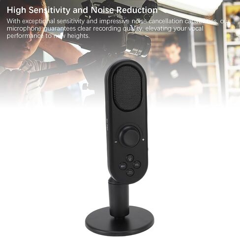 Microphone Yunir USB ، ميكروفون ألعاب مكثف للكمبيوتر للكمبيوتر المحمول للكمبيوتر الشخصي ، وتوصيل وتشغيل ميكروفونات الألعاب مع الحد من الضوضاء ، وميكرو سطح مكتب الكمبيوتر مع حامل ، سلكية لكاريوك in Kuwait