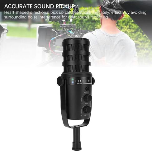 مجموعة ميكروفون ألعاب Yunir XLR USB ، MIC للكمبيوتر الشخصي لبث البودكاسفة ، Computer RGB MIC Kit مع ذراع الازدهار ، مقبض التحكم ، جاك سماعات الرأس ، استوديو محترف بودكاست لصالح in Kuwait
