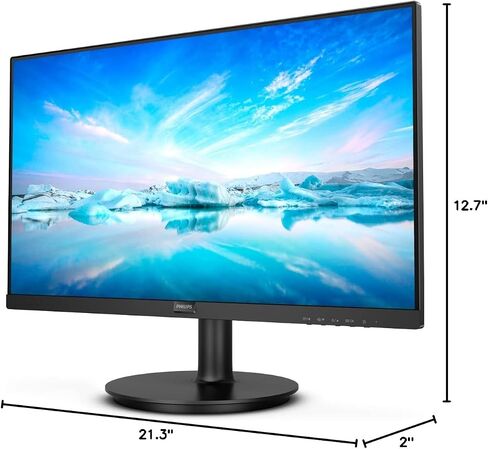 Philips 241v8l 24 "Class Full HD 75Hz Monitor ، 3 جوانب غير متطورة ، بما في ذلك كابل HDMI ، VESA ، ضمان بديل مسبق لمدة 4 سنوات in Kuwait