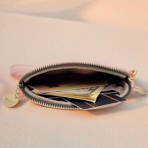 M-Plateau Compact and Small Wallet for Women,Card Case Credit Card Holder for Women Slim Coin Purse with Zipper and ID Card Holder Metal Around Zipper Wallets Gift Box in Saudi Arabia