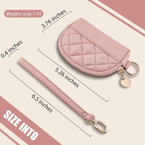 M-Plateau Compact and Small Wallet for Women,Card Case Credit Card Holder for Women Slim Coin Purse with Zipper and ID Card Holder Metal Around Zipper Wallets Gift Box in Saudi Arabia