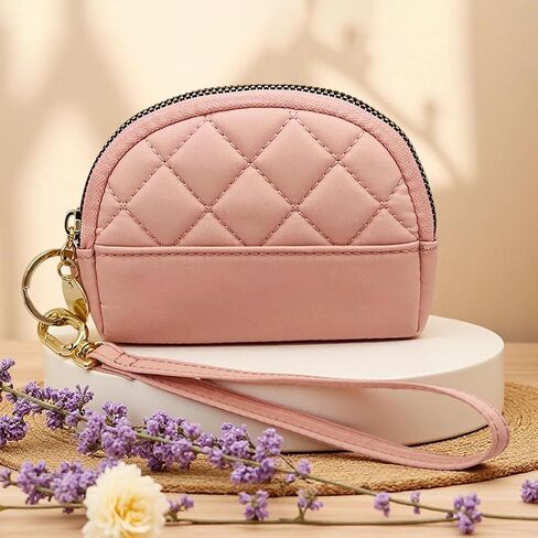 M-Plateau Compact and Small Wallet for Women,Card Case Credit Card Holder for Women Slim Coin Purse with Zipper and ID Card Holder Metal Around Zipper Wallets Gift Box in Saudi Arabia
