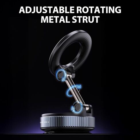 Magnetic Car Phone Holder 360° Reinforced 96LBS Ultra Suction Cup Phone Mount for MagSafe Cell Phone Holders for Your Car/Gym/Mirror Mount for iPhone & Android 2026 Upgraded in Saudi Arabia