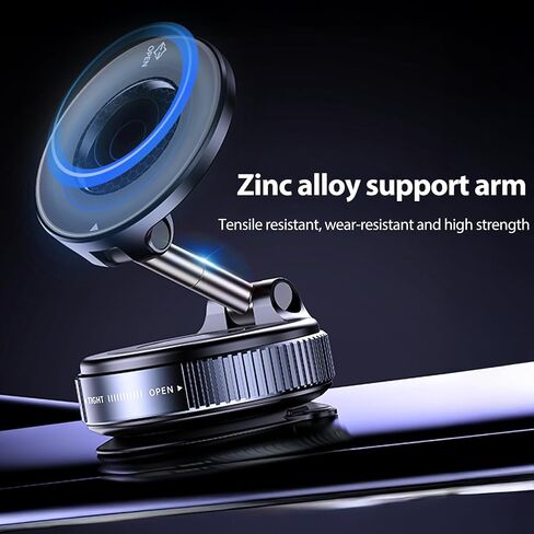 Magnetic Car Phone Holder 360° Reinforced 96LBS Ultra Suction Cup Phone Mount for MagSafe Cell Phone Holders for Your Car/Gym/Mirror Mount for iPhone & Android 2026 Upgraded in Saudi Arabia