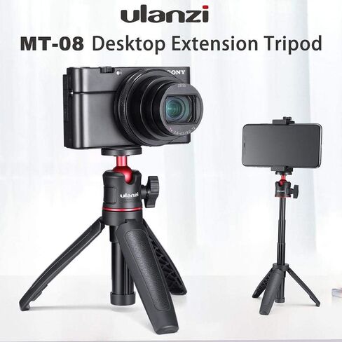 Ulanzi MT-08 تمديد قضيب Tripod Mini Selfie Stick Trans Tripod Grip for iPhone 11 Pro Max Samsung Camera Sony Canon Nikon Vlogging Smartphone الهاتف المحمول الأسود/الأحمر in Kuwait