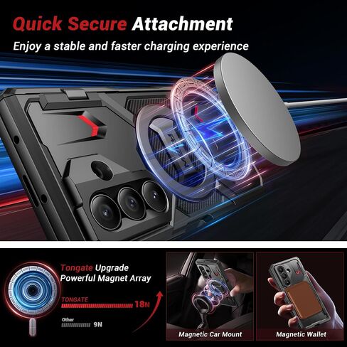 Tongate 360 ​​° Spin Magnetic Stand for Z Lold 7 Case مع واقي شاشة الخصوصية ، [متوافق مع Magsafe] in Kuwait