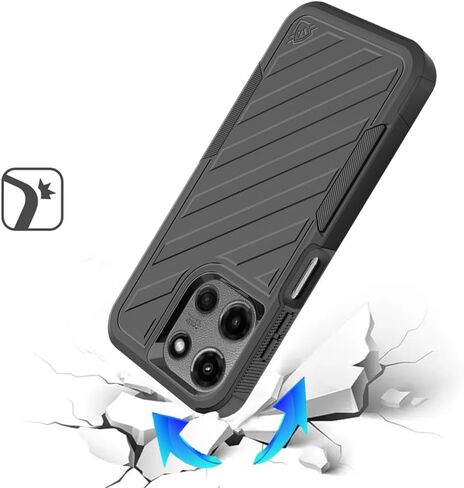HRWireless Compatible for Motorola Edge 2025 Case Cover Heavy-Duty Case with Holster Belt Clip Combo in Kuwait