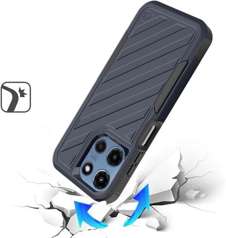 Hrwireless متوافق مع Motorola Edge 2025 Case Cover Case-Duty Case with Holster Belt Clip Combo in Kuwait