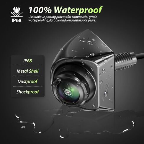 AHD 1080p كاميرا احتياطية للسيارات - زاوية بعرض 170 درجة ، رؤية ليلية فائقة ، IP68K مقاومة للماء ، السكن المعدني ، Universal لمركبات 12 فولت (سيارات الدفع الرباعي ، الشاحنة ، RV ، الميني فان) in Kuwait
