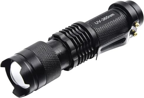 1PC UV Flashlight Portable Mini Ultraviolet Torch Waterproof Zoomable Violet Lights Pet Urine Scorpion Detector UV Lamp (365nm) in Saudi Arabia