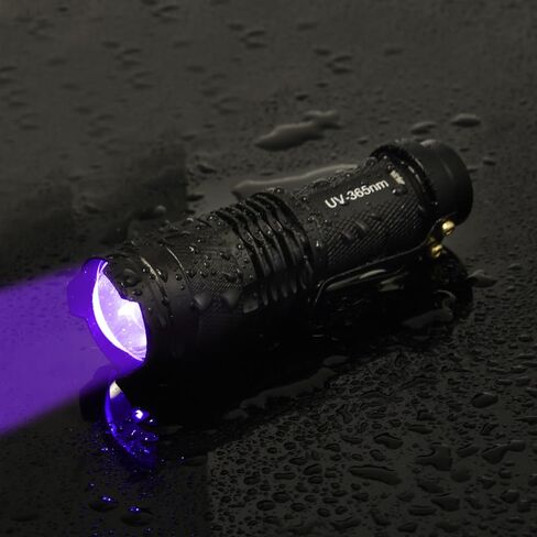 1PC UV Flashlight Portable Mini Ultraviolet Torch Waterproof Zoomable Violet Lights Pet Urine Scorpion Detector UV Lamp (365nm) in Saudi Arabia