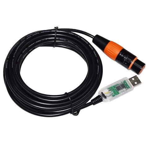 RS485 DMX512 إلى USB 3PIN 3P DMX 512 XLR محول أنثى لوحدة تحكم Freestyler Kable (3 Metres ، Color E) in Kuwait