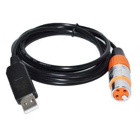 RS485 DMX512 إلى USB 3PIN 3P DMX 512 XLR محول أنثى لوحدة تحكم Freestyler Kable (3 Metres ، Color E) in Kuwait