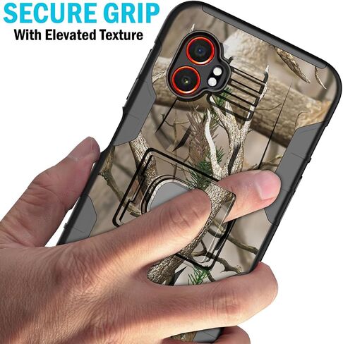 علبة مع مقطع لـ Galaxy Xcover 7 Pro ، وغطاء قبضة حلقة عظم مع NakedCellphone مع حامل [لوحة تثبيت مدمجة] و [حزام الحافظة] ل Samsung Xcover7 Pro Phone (2025 ، SM-G766)-برتقالي مشرق in Saudi Arabia