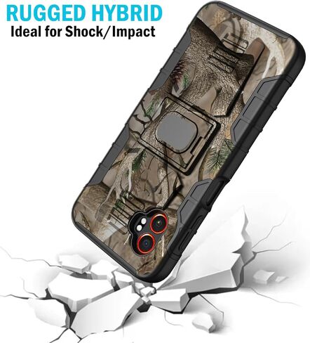 علبة مع مقطع لـ Galaxy Xcover 7 Pro ، وغطاء قبضة حلقة عظم مع NakedCellphone مع حامل [لوحة تثبيت مدمجة] و [حزام الحافظة] ل Samsung Xcover7 Pro Phone (2025 ، SM-G766)-برتقالي مشرق in Saudi Arabia
