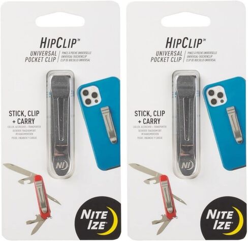 Nite Ize Hipclip خفيفة الوزن من الفولاذ المقاوم للصدأ لاصق عالمي (2 حزمة) 2 in Saudi Arabia