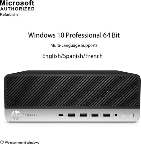 HP Prodesk 600 G4 SFF Home and Business Desktop Black (Intel I5-8500 6-core ، 16 جيجا بايت ذاكرة الوصول العشوائي ، 1 تيرابايت PCIe SSD ، Intel UHD 630 ، 2xUSB 3.1 ، 2 منفذ العرض (DP) ، محرك التشغيل البصري ، Windows 11) (متجدد) in Saudi Arabia