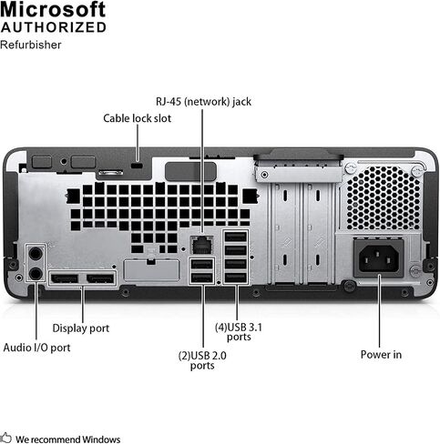 HP Prodesk 600 G4 SFF Home and Business Desktop Black (Intel I5-8500 6-core ، 16 جيجا بايت ذاكرة الوصول العشوائي ، 1 تيرابايت PCIe SSD ، Intel UHD 630 ، 2xUSB 3.1 ، 2 منفذ العرض (DP) ، محرك التشغيل البصري ، Windows 11) (متجدد) in Saudi Arabia