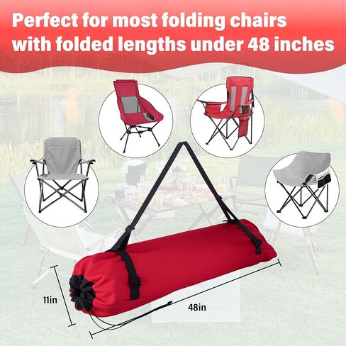 Replacement Carrying Bag for Foldable Camp Chairs, Hammock, Yoga Mat, Beach Chair, Umbrella, Tent, Heavy Duty Large Chair Bags for Folding Chairs with Wide Mouth & Shoulder Strap in Kuwait