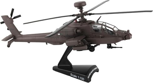 دارون طوابع بريدية بوينغ AH-64D اباتشي لونج بو بمقياس 1/100 نموذج عرض مصبوب مع حامل، مقاس M in Saudi Arabia