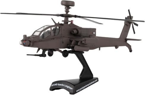 دارون طوابع بريدية بوينغ AH-64D اباتشي لونج بو بمقياس 1/100 نموذج عرض مصبوب مع حامل، مقاس M in Saudi Arabia