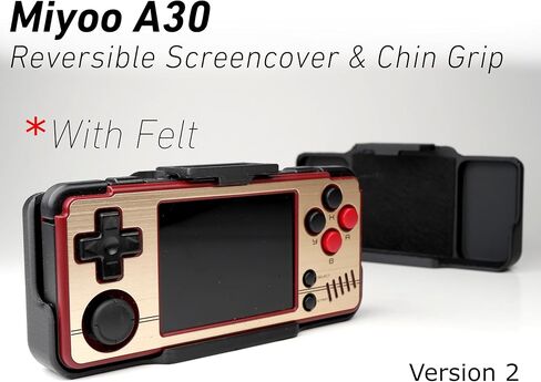 Felt Grip 2-in-1 for Miyoo A30 Screen Cover Reversible Comfort Grip Felt Lining Case with Felt Wrap Ergonomic for Miyoo A30 Handheld two in one in Kuwait