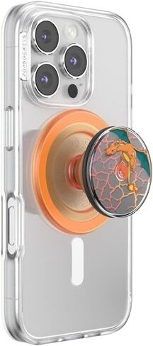 قبضة الهاتف popsockets لـ Magsafe مع Kickstand و Magnetic Stand وأعلى قابلة للتبديل وعقد آمن لحالات iPhone Magsafe و Phone & Tablet Grip و Pokemon - Spinner Charizard في Flight in Saudi Arabia