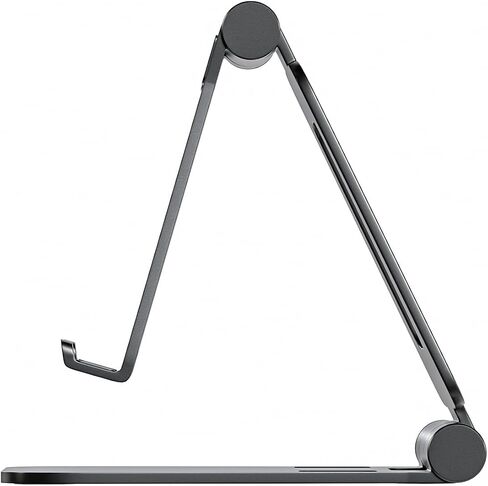 Cell Phone Stand for Desk Phone Holder Foldable Portable Adjustable Cradle Dock Compatible with iPhone 15 14 13 Pro Max, iPhone 12 11 Plus SE XS XR 8 7, Office Desk Travel Accessories, Black in Kuwait
