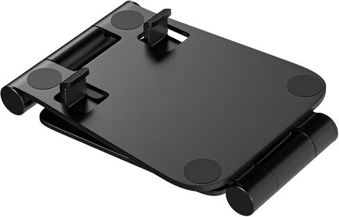 Cell Phone Stand for Desk Phone Holder Foldable Portable Adjustable Cradle Dock Compatible with iPhone 15 14 13 Pro Max, iPhone 12 11 Plus SE XS XR 8 7, Office Desk Travel Accessories, Black in Kuwait