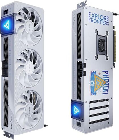 GUNNIR Intel Arc B580 Photon OC 12GB GDDR6 2850MHz Graphics Card | Triple-Fan Cooling | 192-bit | HDMI 2.1 + 3X DP 2.1 | 4K Gaming & Ray Tracing(White) in Kuwait