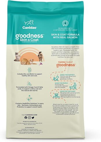 Canidae Goodness للقطط الداخلية، طعام جاف ممتاز للقطط البالغة مع السمك الأبيض الحقيقي، 10 رطل. in Saudi Arabia