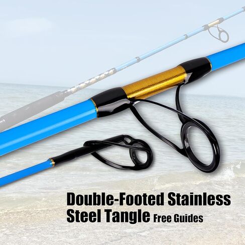 Fiblink Surf 2 قطعة/3 قطعة/4 قطع قضبان الصيد الغزل/صب ألياف الكربون سفر قضيب سفر سفر (9ft/10ft/12ft) in Kuwait