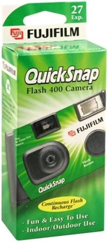 2 حزمة من Fujifilm Quicksnap Flash 400 كاميرا يمكن التخلص منها مرة واحدة مرة واحدة | 27 حزمة التعرض مع حزام المعصم + قطعة قماش تنظيف الألياف الدقيقة (5 بنود) in Saudi Arabia