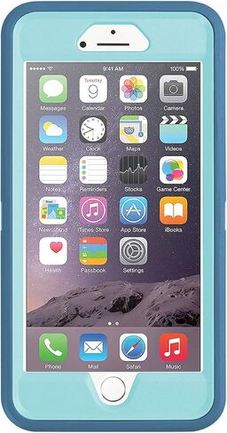 AICase iPhone 6S Plus / 6 Plus Case, Heavy Duty, Built-in Screen Protector, Tough, Shockproof, Kickstand, Bright Blue in Kuwait