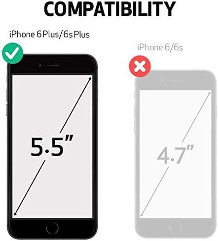 AICASE iPhone 6S Plus / 6 Plus ، واقي شاشة ثقيل ، وامي شاشة مدمج ، وقوي ، ومقاوم للصدمات ، و Kickstand ، والأزرق الساطع in Saudi Arabia